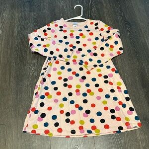 Hanna Anderson polka dot dress with pockets, size 8 💗